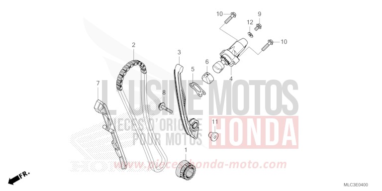 CAM CHAIN/TENSIONER for Transalp 750 ROSS WHITE (NH196) from 2023